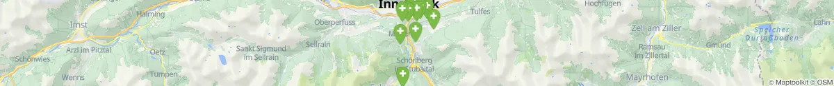 Kartenansicht für Apotheken-Notdienste in der Nähe von Patsch (Innsbruck  (Land), Tirol)